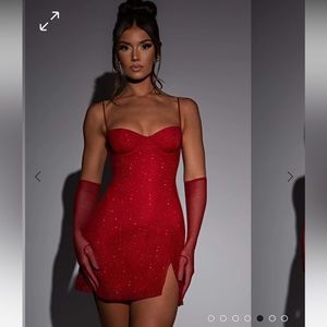 Red sparkly dress